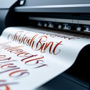 Primo piano di una stampante di grande formato che produce una carta da parati personalizzata, mostrando la fase di digitalizzazione e stampa.